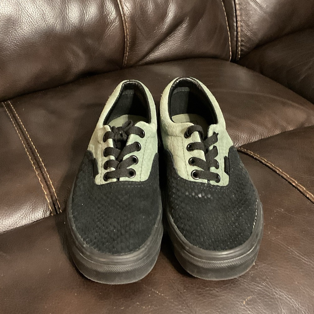 Vans Harry Potter Slytherin Snake Shoes Rare Mens 5 Womens 6.5 Black Green